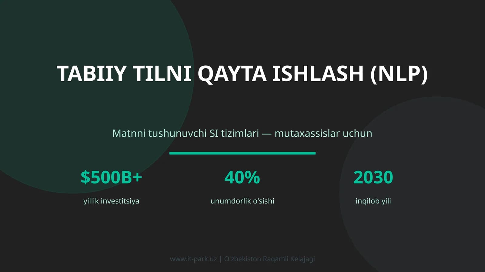 Tabiiy tilni qayta ishlash (NLP)