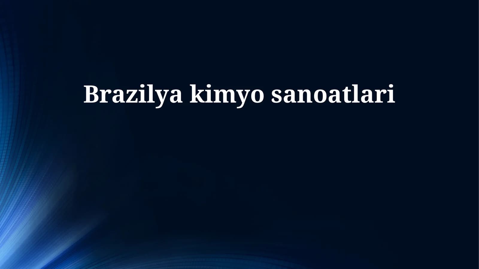 Brazilya kimyo sanoatlari