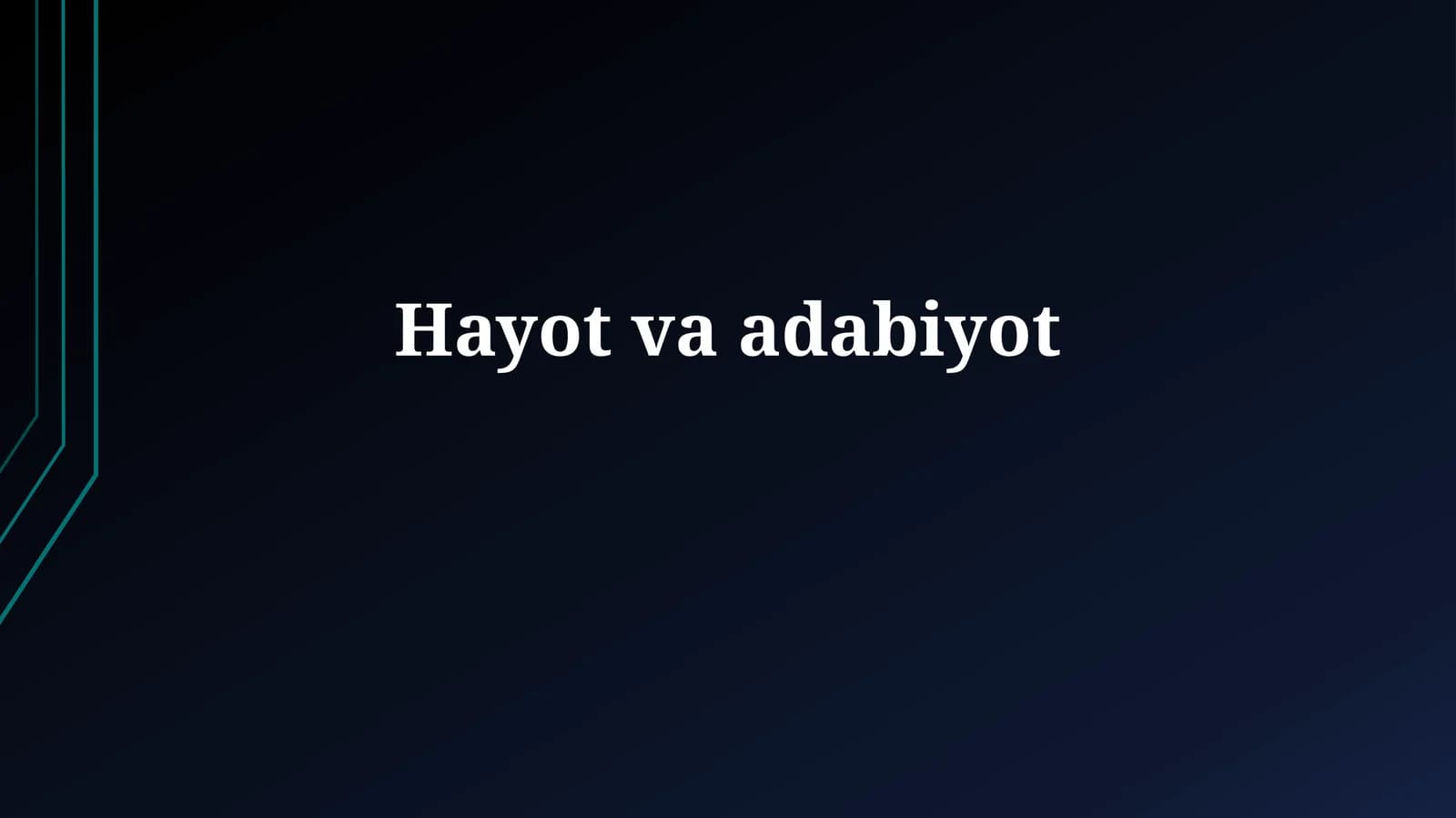 Adabiyotning Hayotga Ta'siri