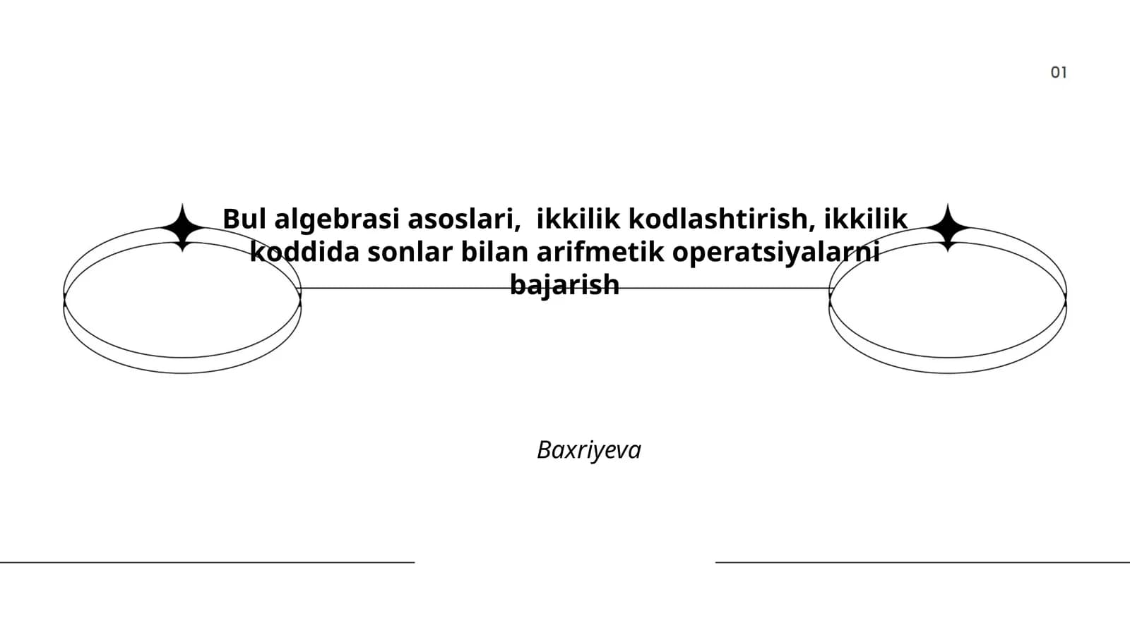 Bul algebrasi asoslari