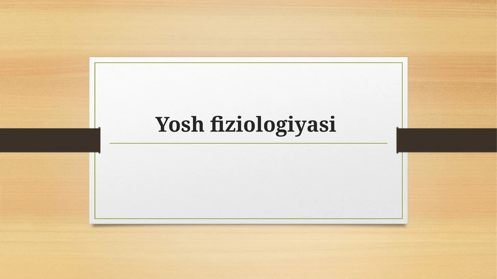 Yosh fiziologiyasi