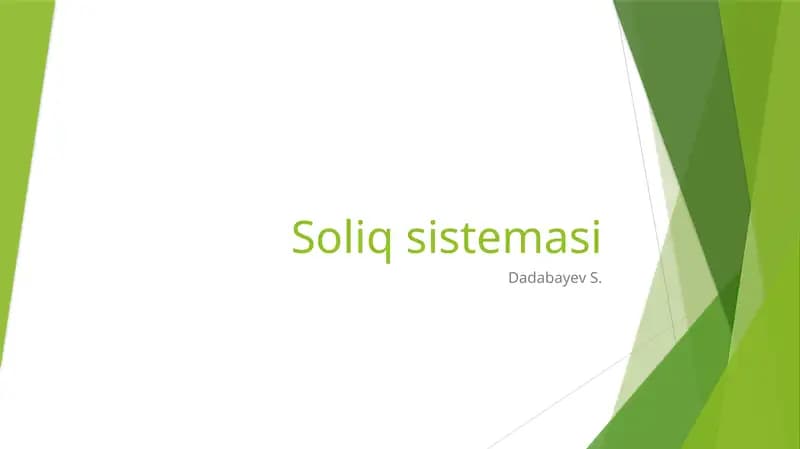 soliq sistemasi