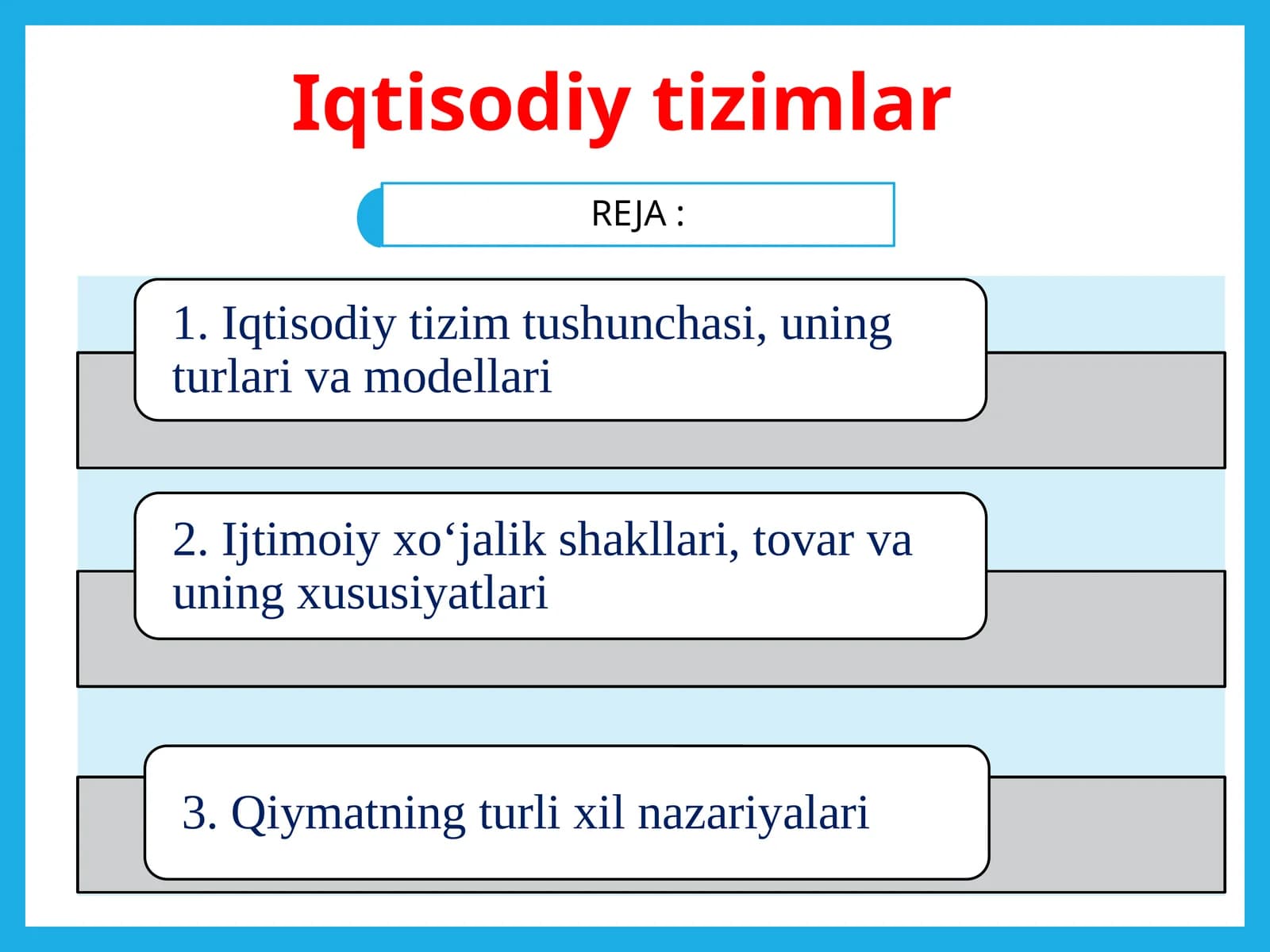 Iqtisodiy tizimlar