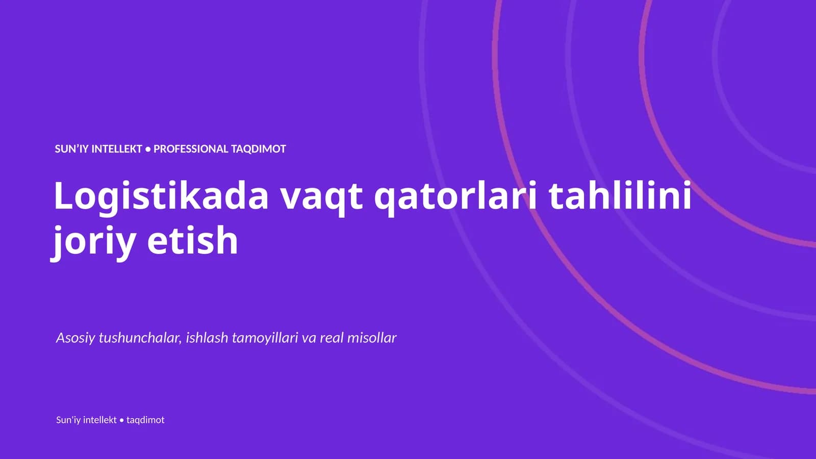 SUNʼIY INTELLEKT • PROFESSIONAL TAQDIMOT