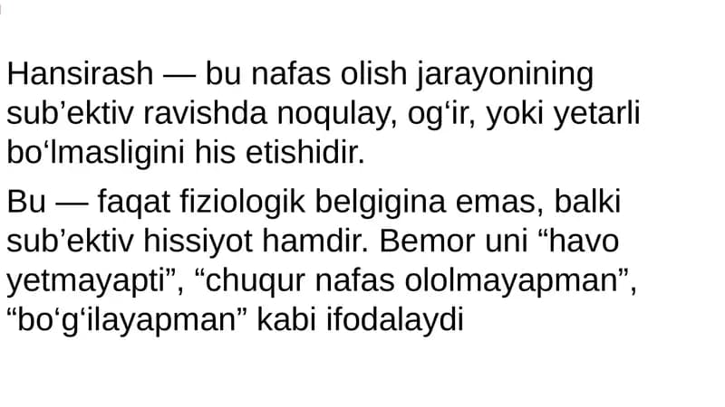 Hansirash klassifikatsiyasi  va etiologiyasi