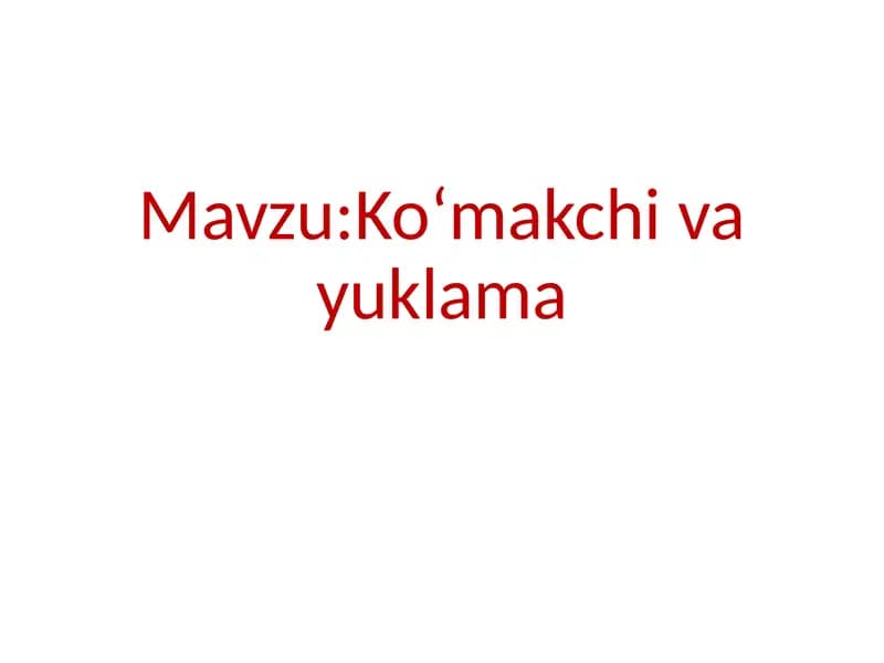 Koʻmakchilar
