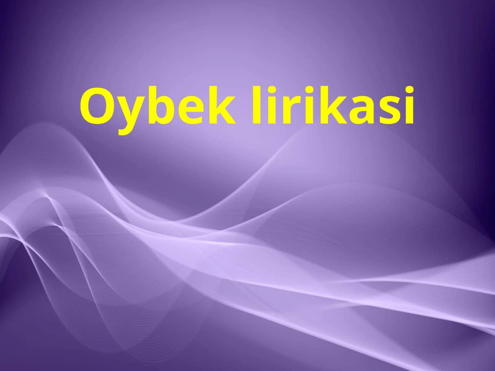 Oybek lirikasi