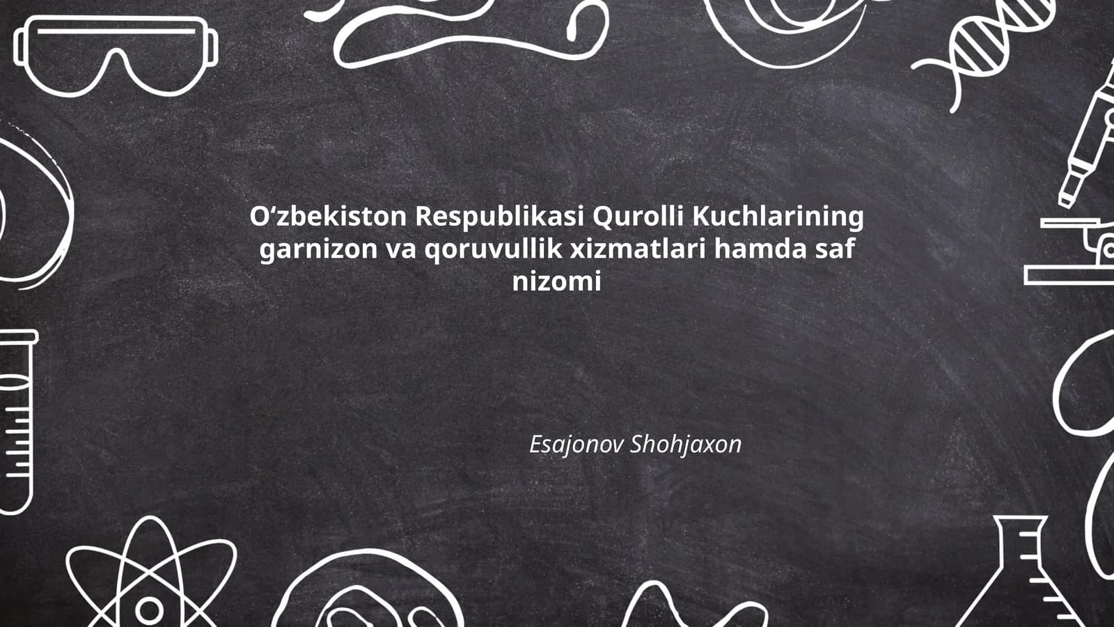 O‘zbekiston Respublikasi Qurolli Kuchlarining garnizon va qoruvullik xizmatlari hamda saf nizomi