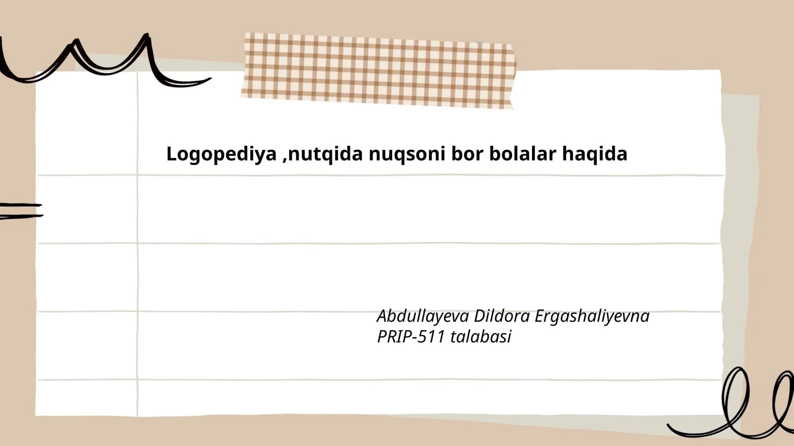 Logopediya va nutq nuqsonlari