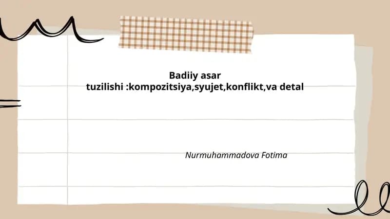Badiiy asar tuzilishi