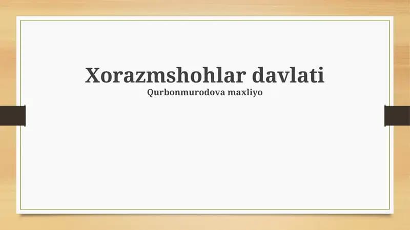 Xorazmshohlar davlati