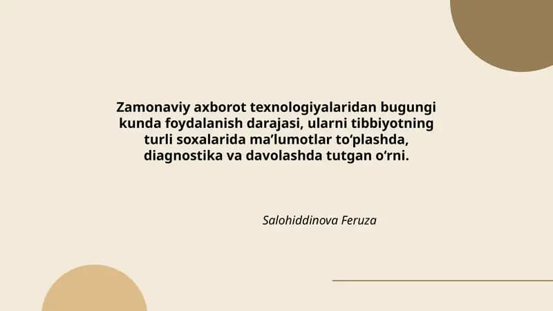 Zamonaviy axborot texnologiyalari