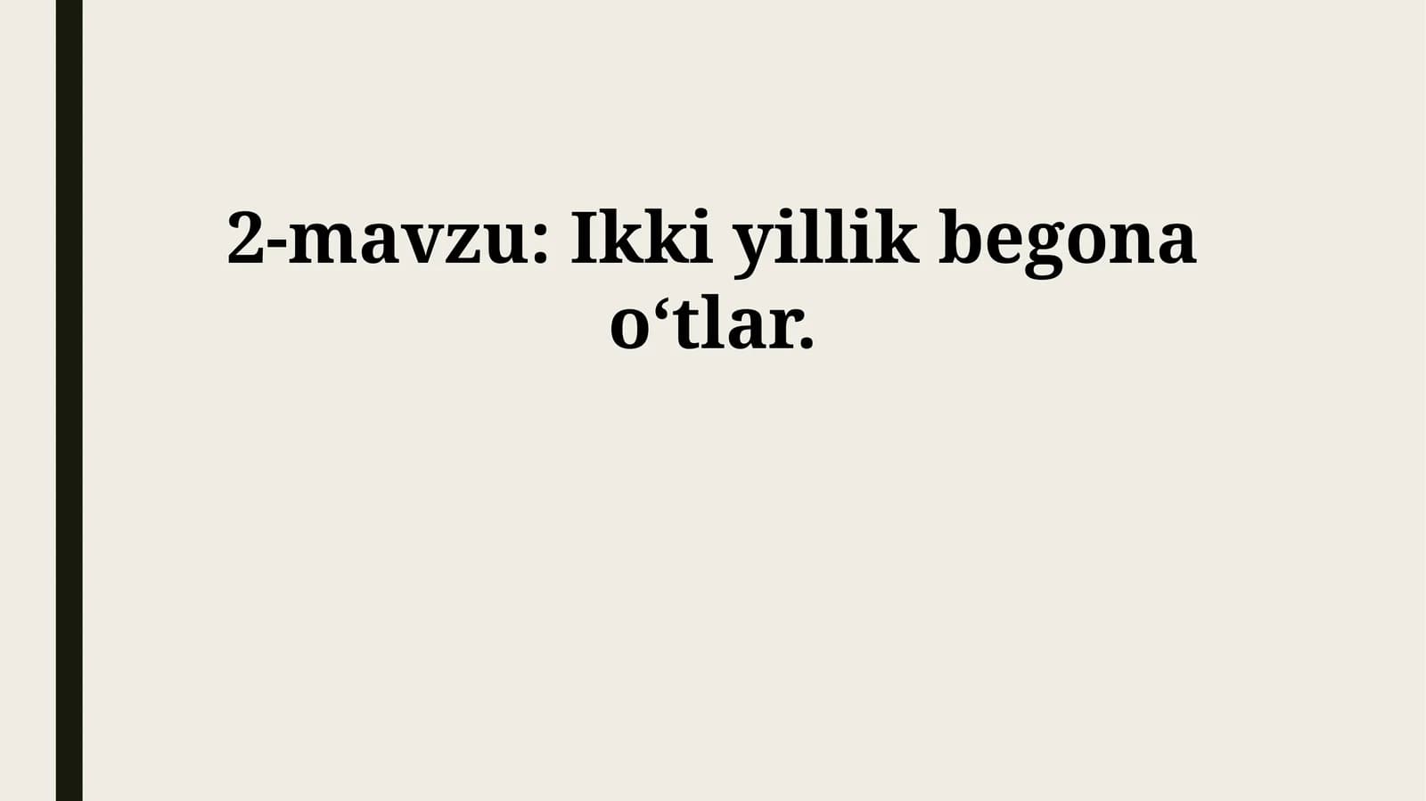 Ikki yillik begona oʻtlar