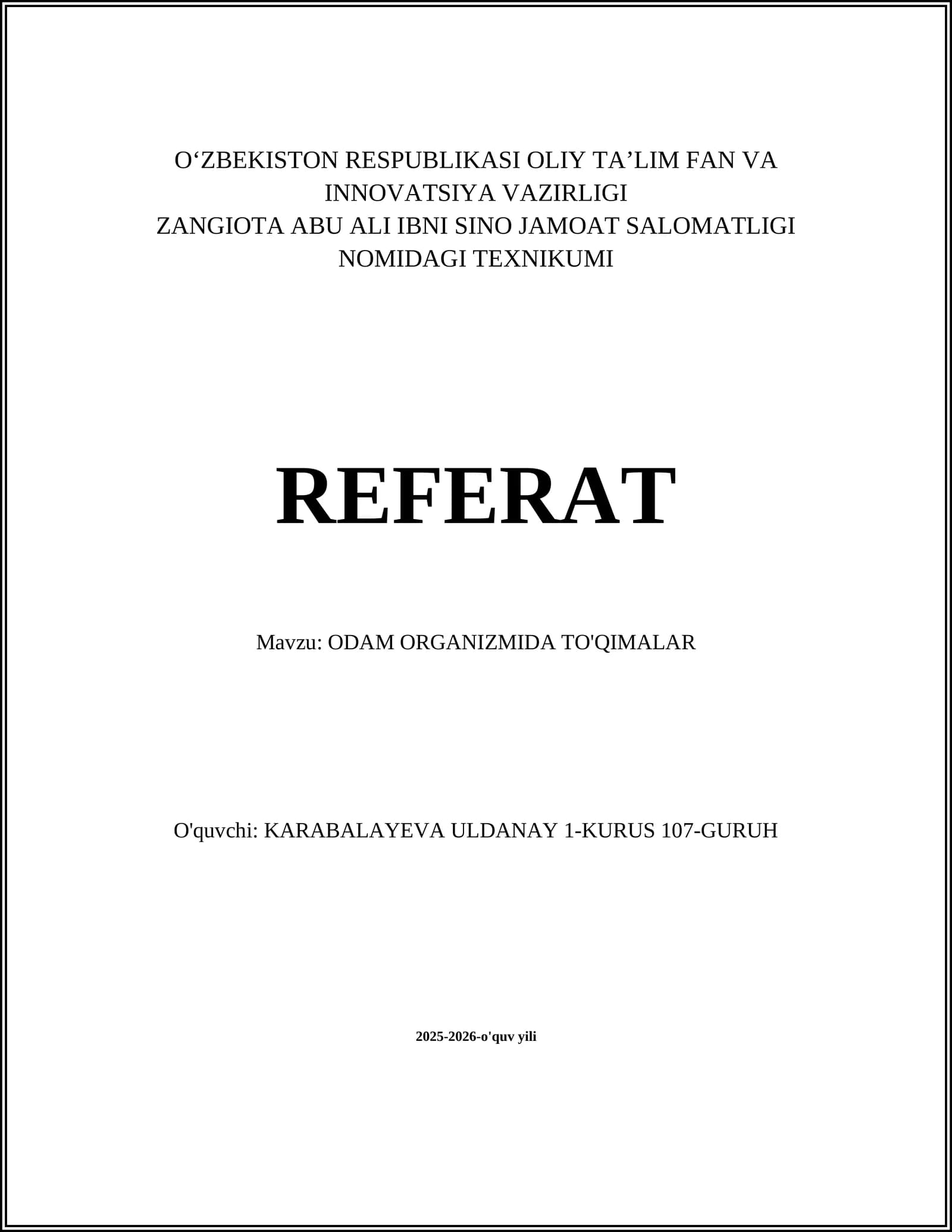 Odam organizmida to'qimalar