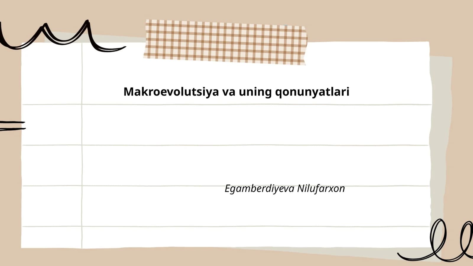Makroevolutsiya va uning qonunyatlari