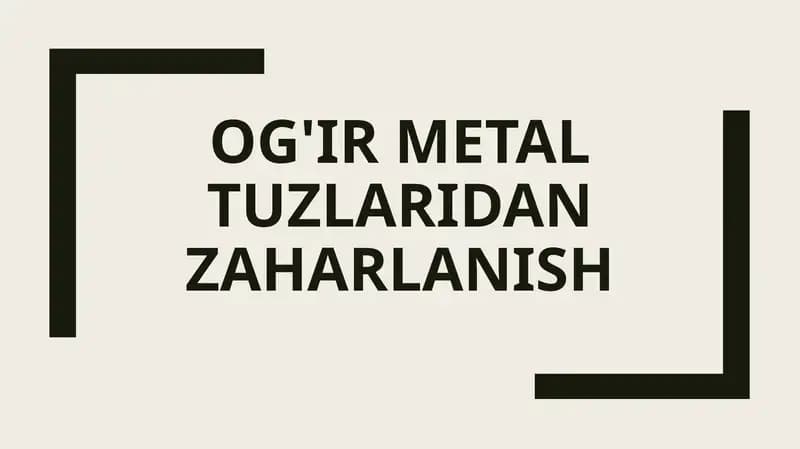 Qo'rg'oshindanzaharlanish