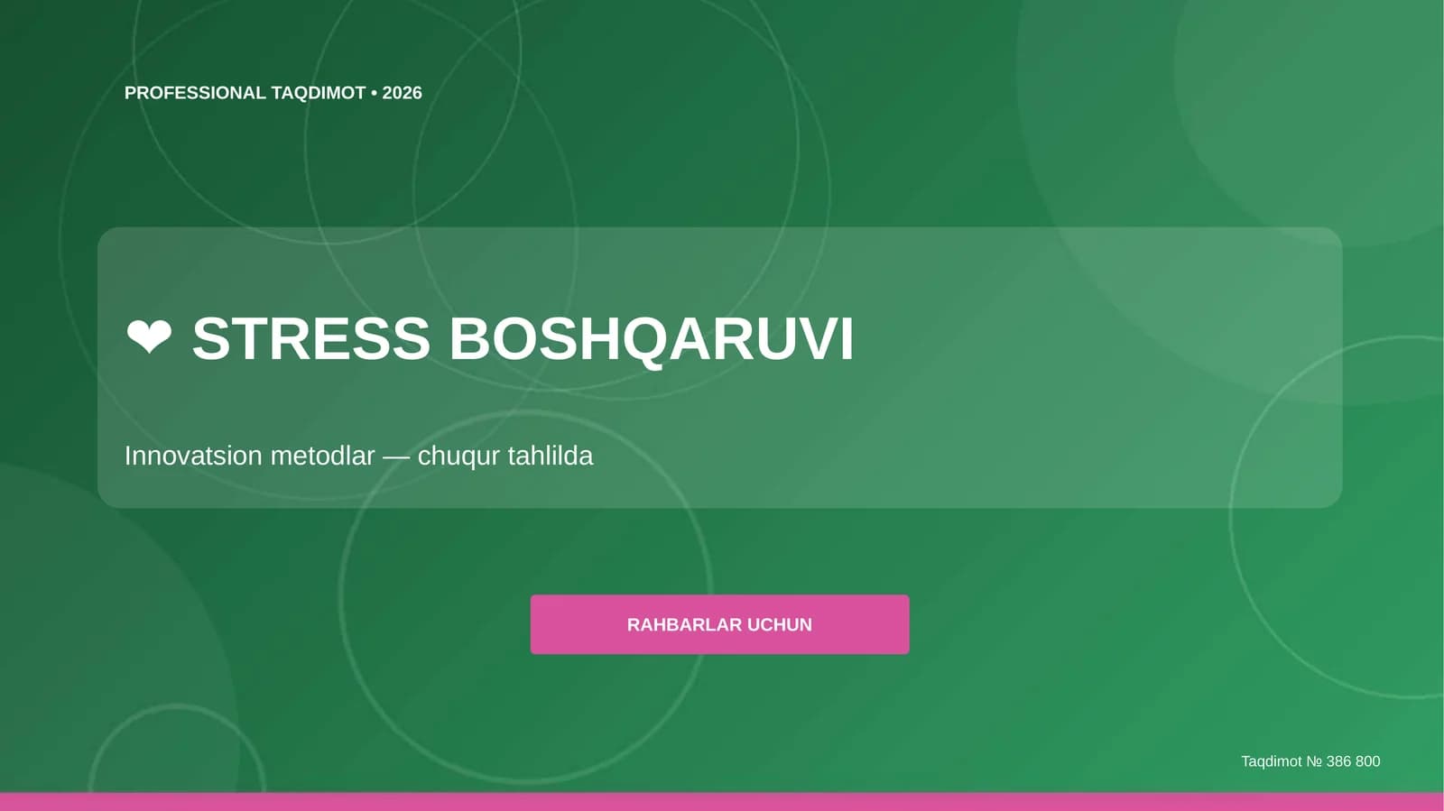 STRESS BOSHQARUVI
