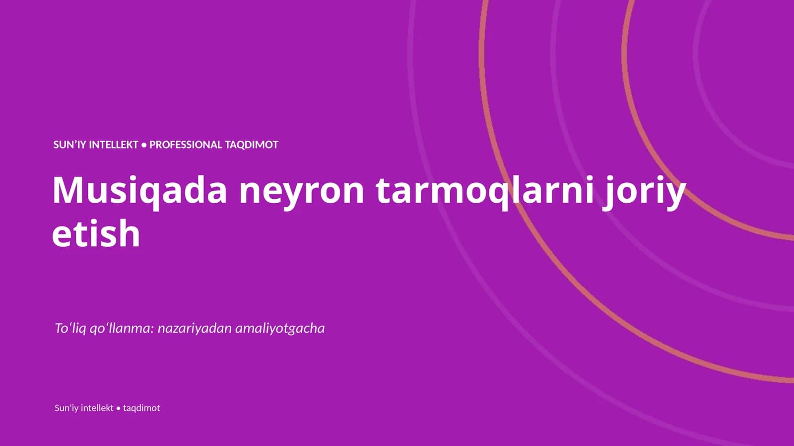 Musiqada neyron tarmoqlarni joriy etish