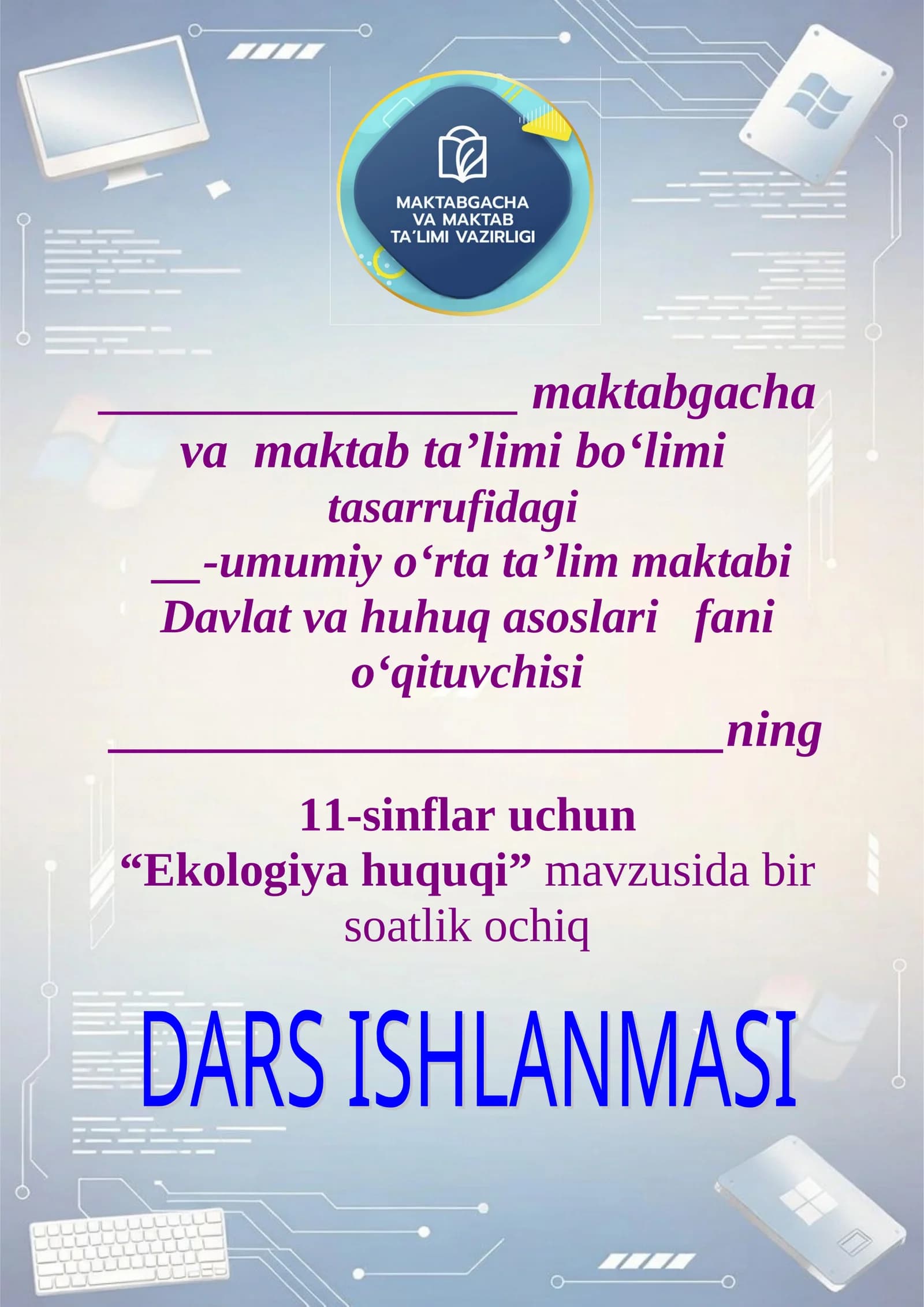 Ekologiya huquqi darslik