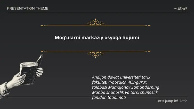 Mog'ularni markaziy osyoga hujumi