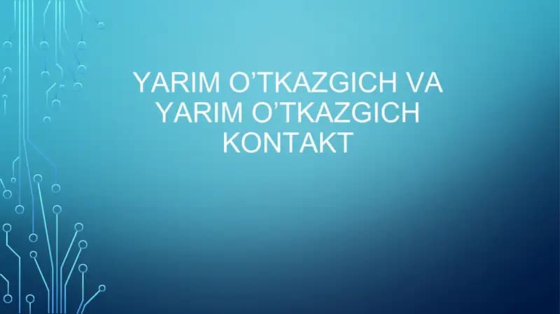 Yarim o’tkazgich