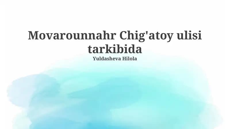Transoksiyana: Geografiyasi va Tabiati