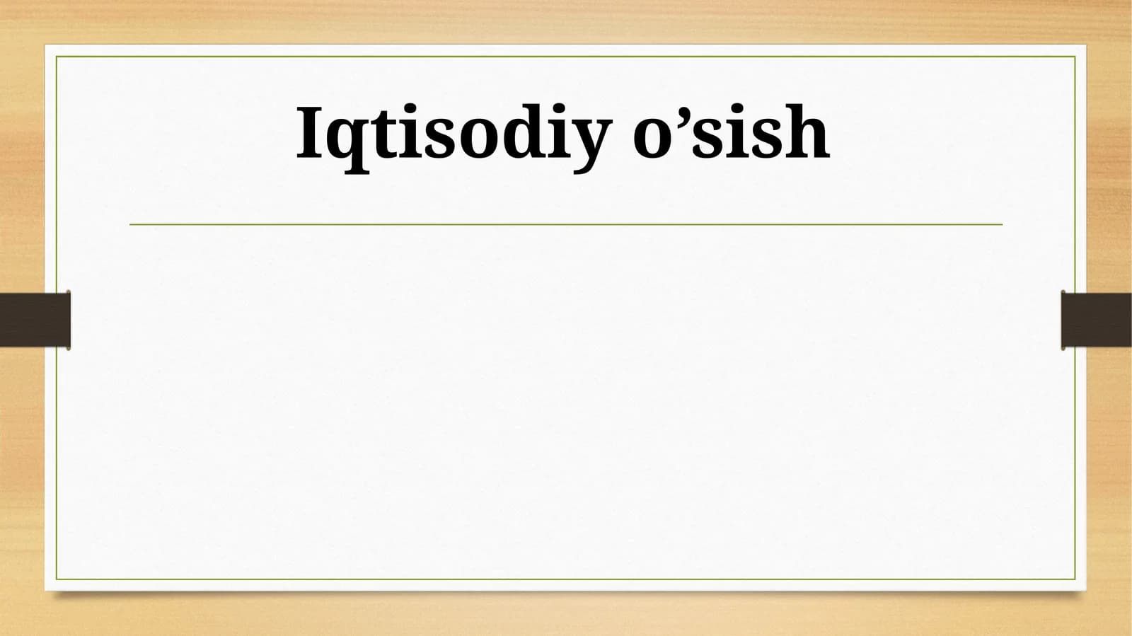 Iqtisodiy o’sish