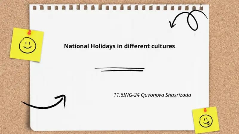National Holidays in different cultures