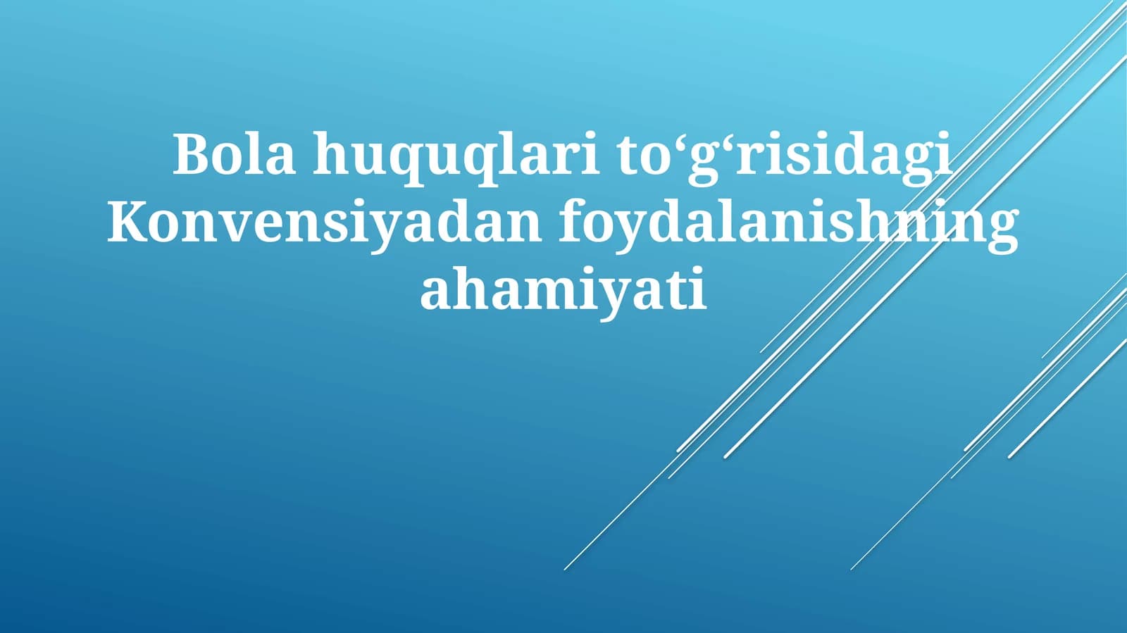 Bolalar Huquqlari Konvensiyasi