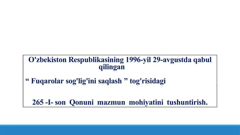 Fuqarolar Sog'ligi Saqlash