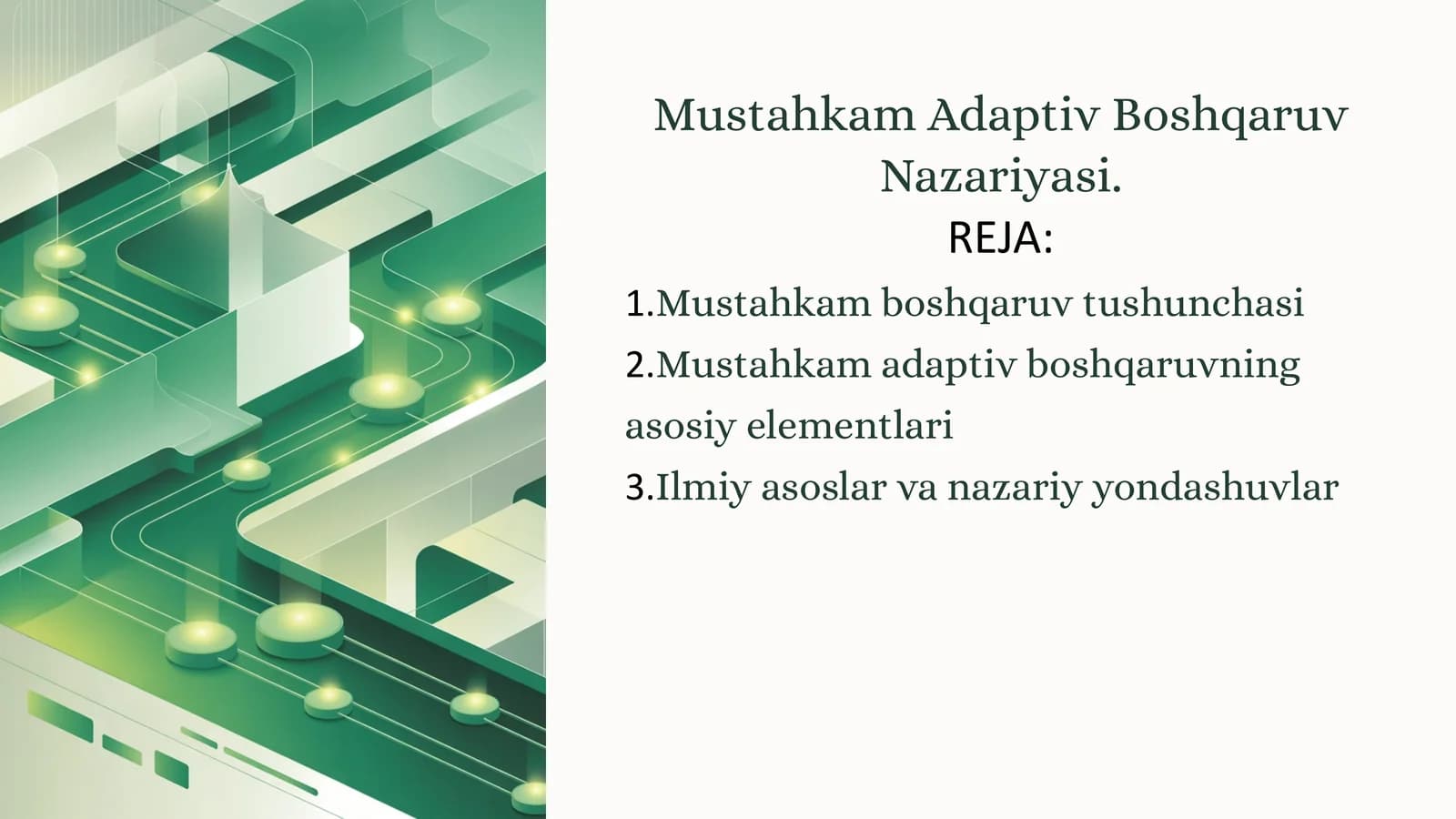 Mustahkam Adaptiv Boshqaruv Nazariyasi