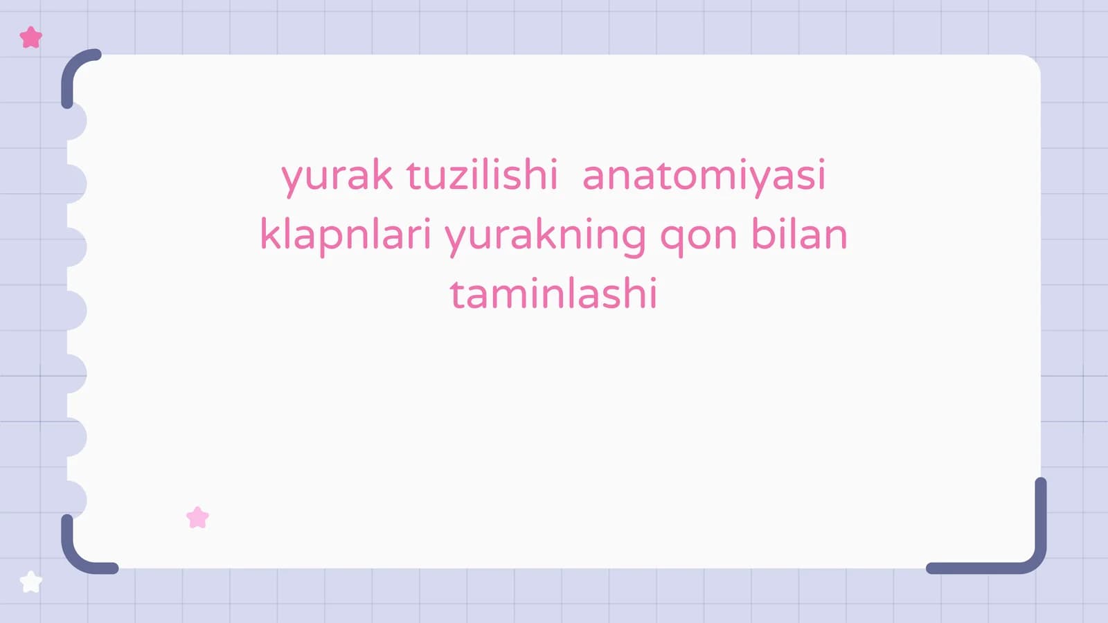 Yurak tuzilishi anatomiyasi klablari