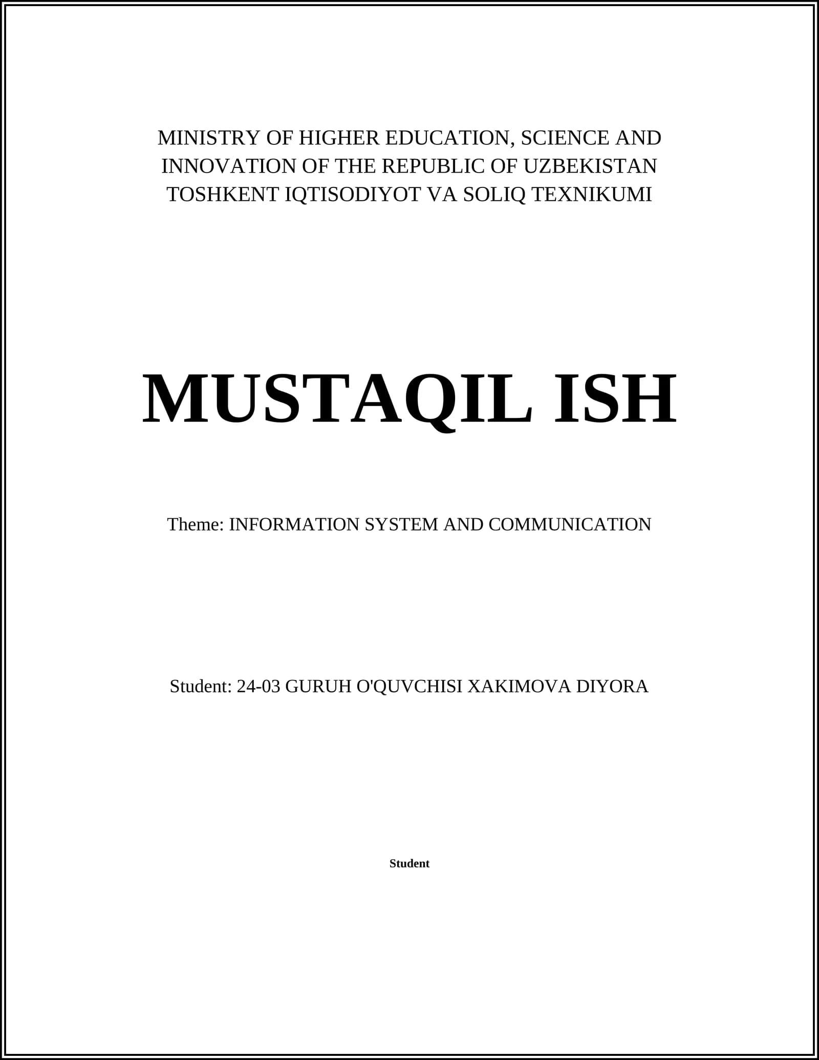 Information System architecture (ISA)