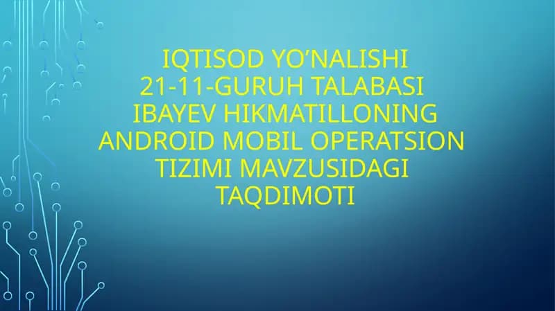 TAQDIMOTI
