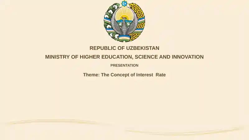 The Concept of Interest Rate