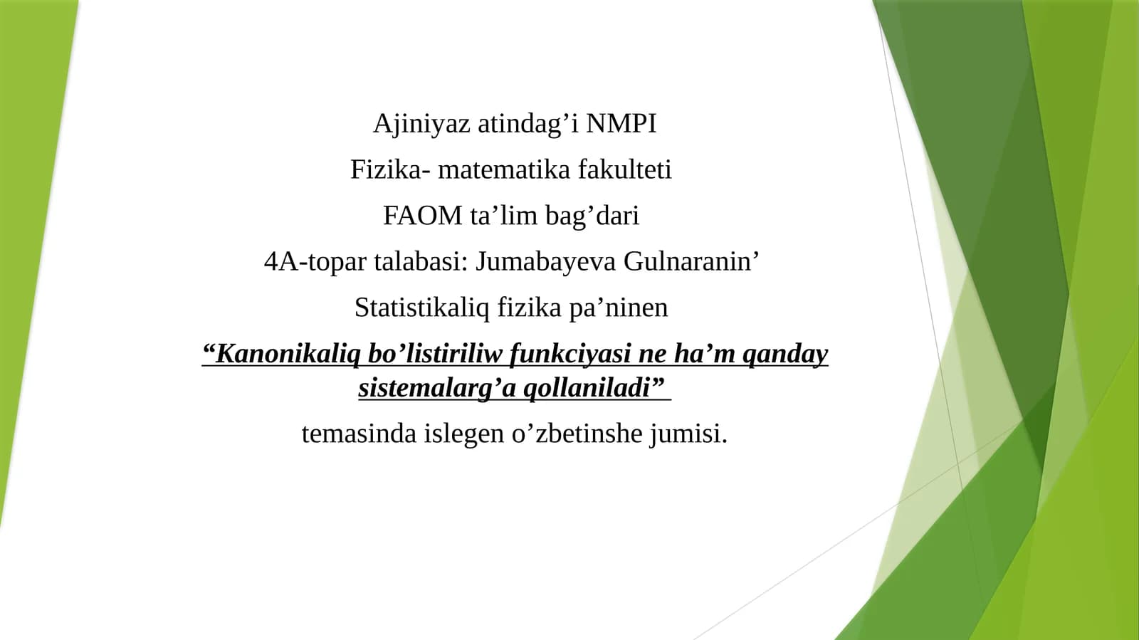 Ajiniyazatindag’i NMPI