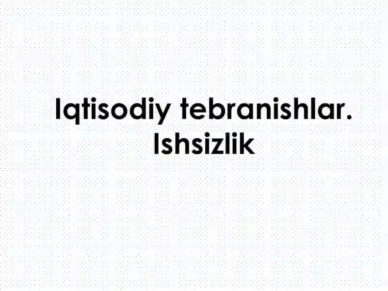 Iqtisodiydavrlar