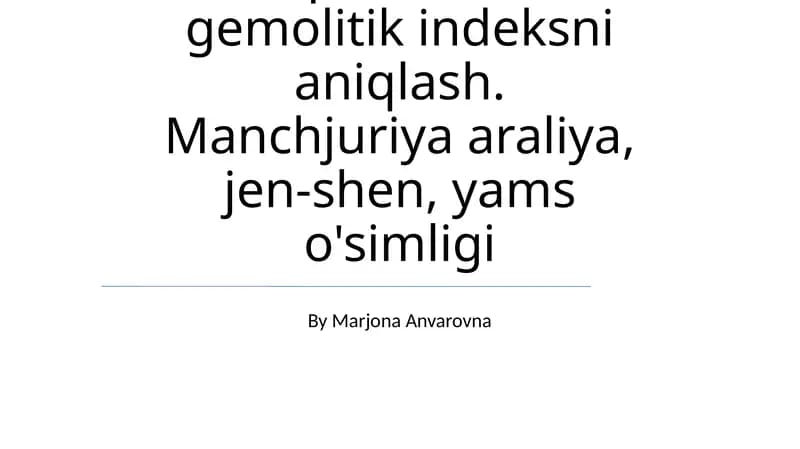 Saponinlarni gemolitik indeksni aniqlash
