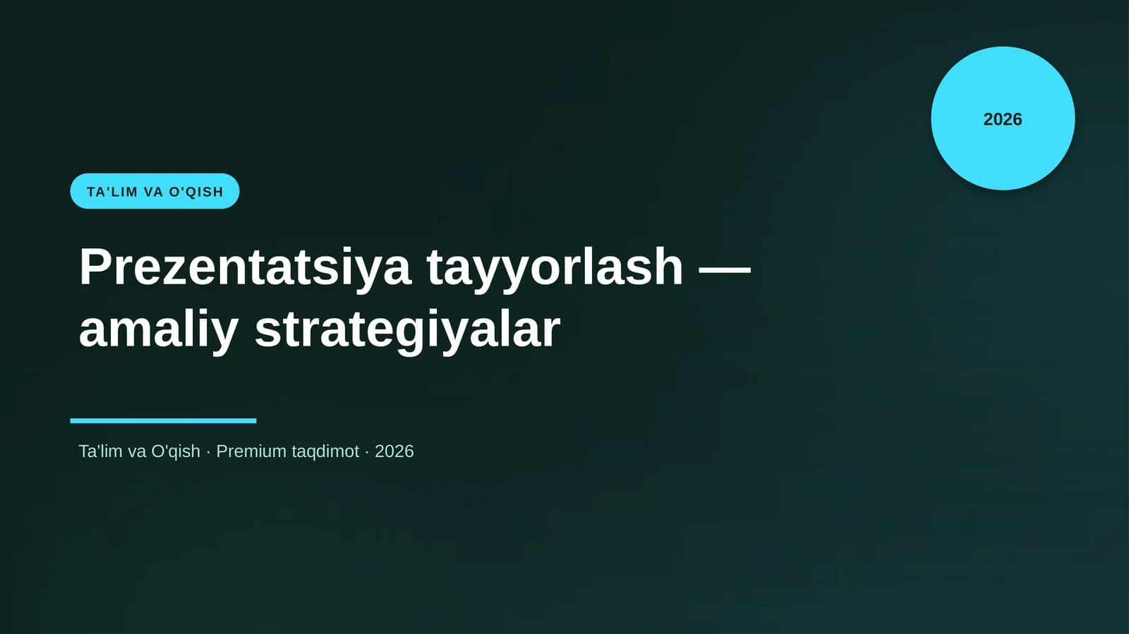 Prezentatsiya tayyorlash — amaliy strategiyalar