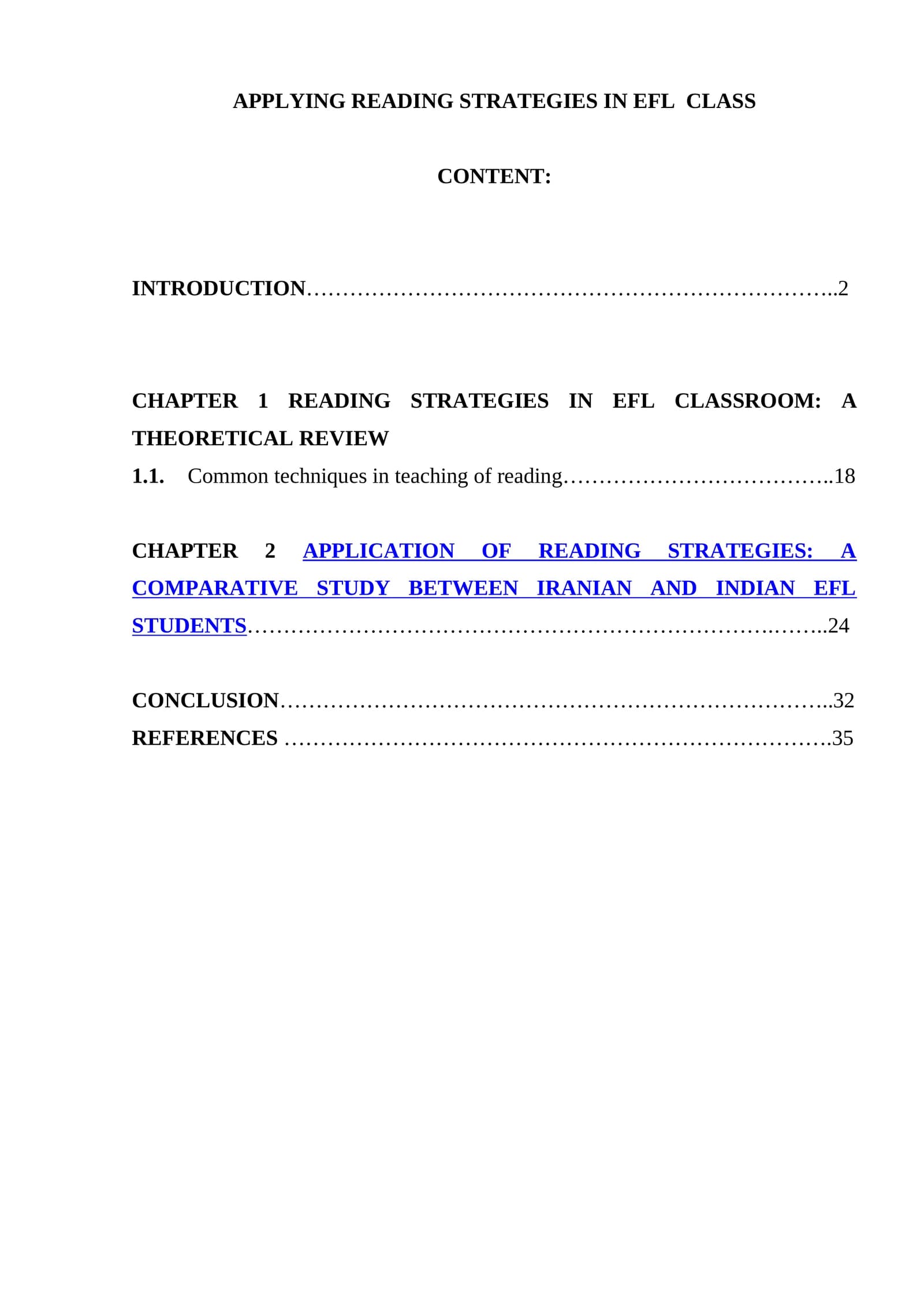 APPLICATION OF READING STRATEGIES: A COMPARATIVE STUDY BETWEEN IRANIAN AND INDIAN EFL STUDENTS
