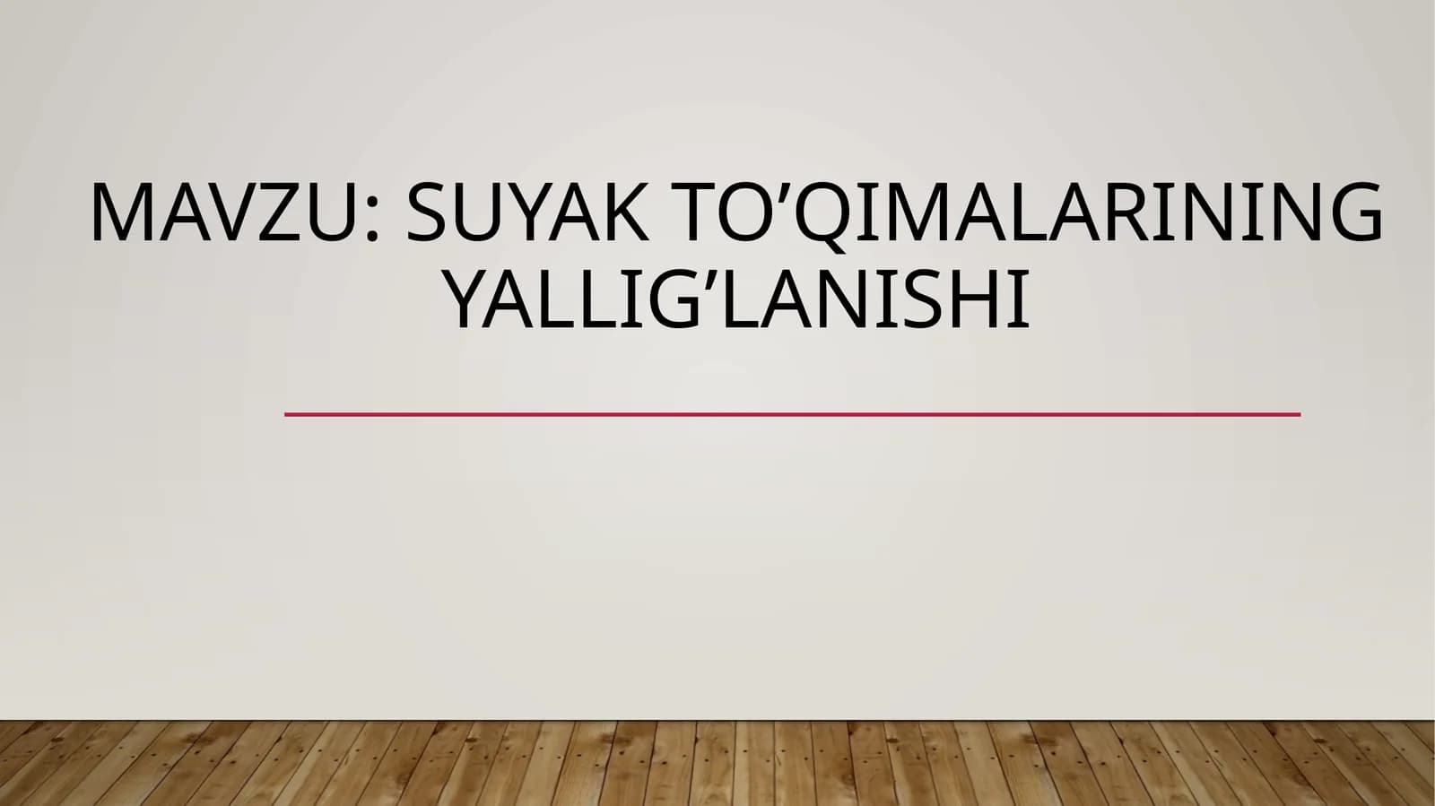 Suyak to’qimalarining yallig’lanishi