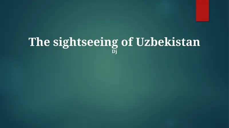 The sightseeing of Uzbekistan