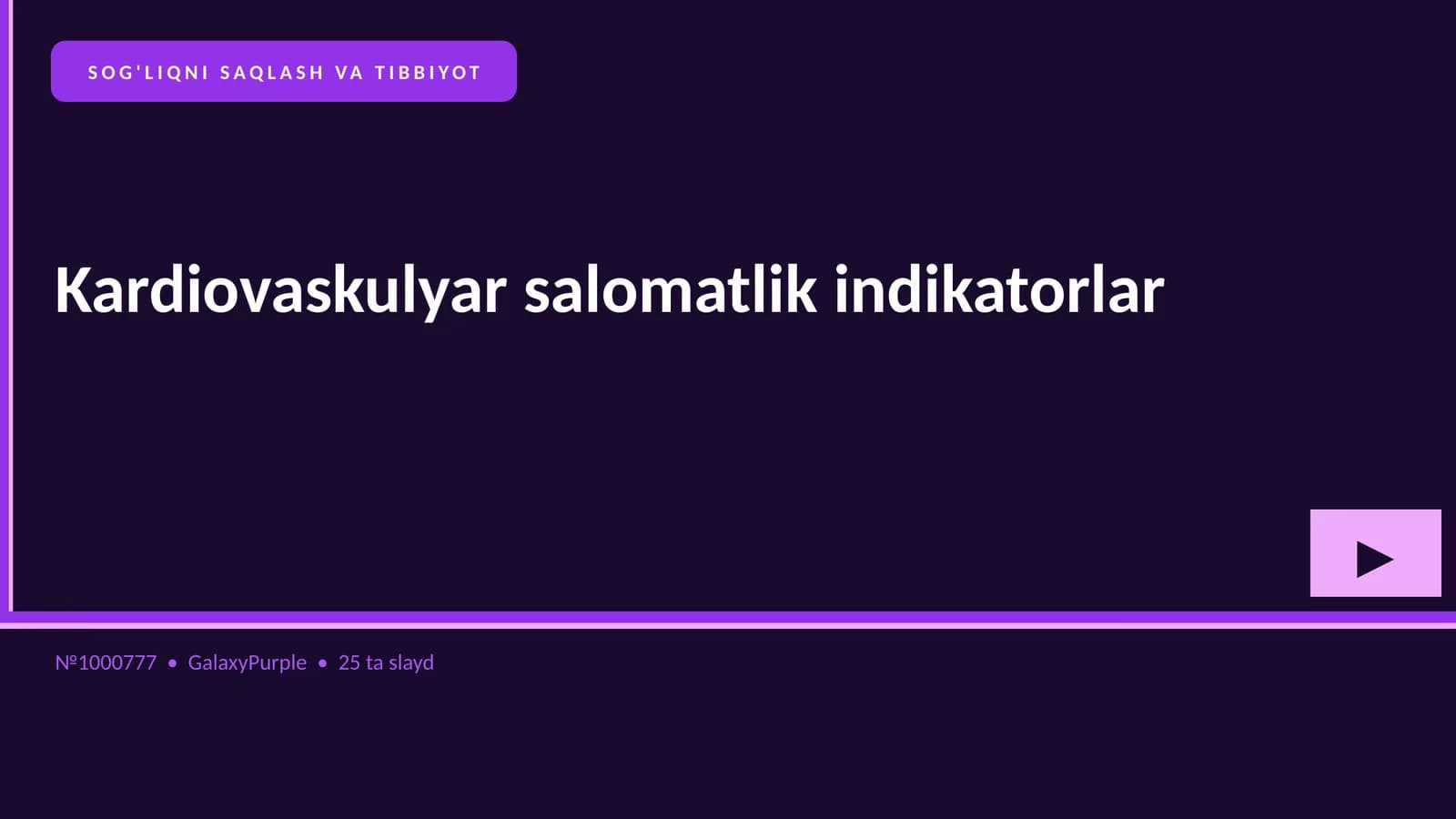 Kardiovaskulyar salomatlik indikatorlar