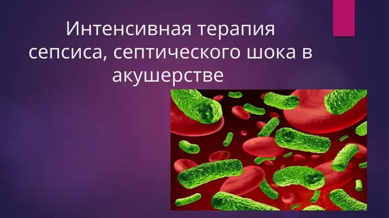 Интенсивная терапия сепсиса, септического шока в акушерстве