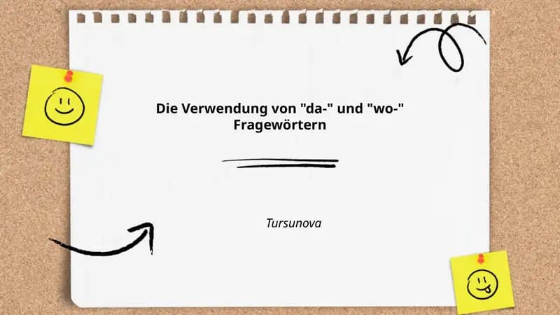 Da- und Wo-Komposita in der deutschen Sprache