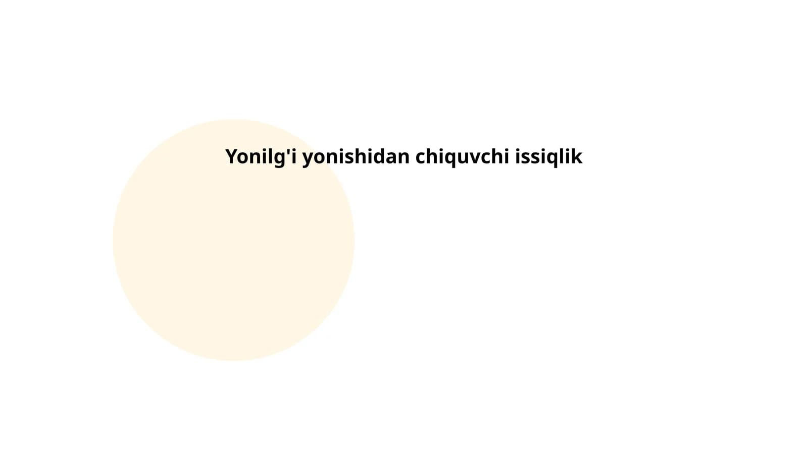 Yonilg'i yonishidan chiquvchi issiqlik