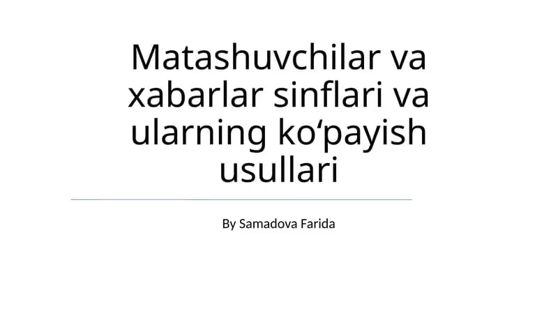 Xabar Klasslari