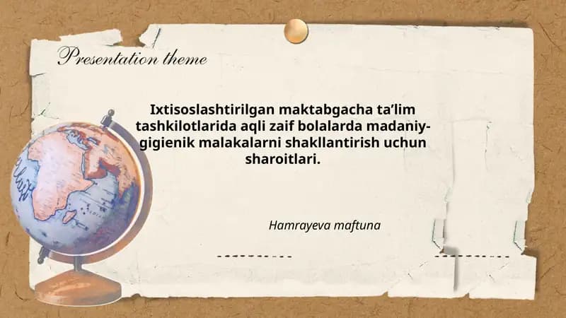 Ixtisoslashtirilgan maktabgacha ta'lim tashkilotlari