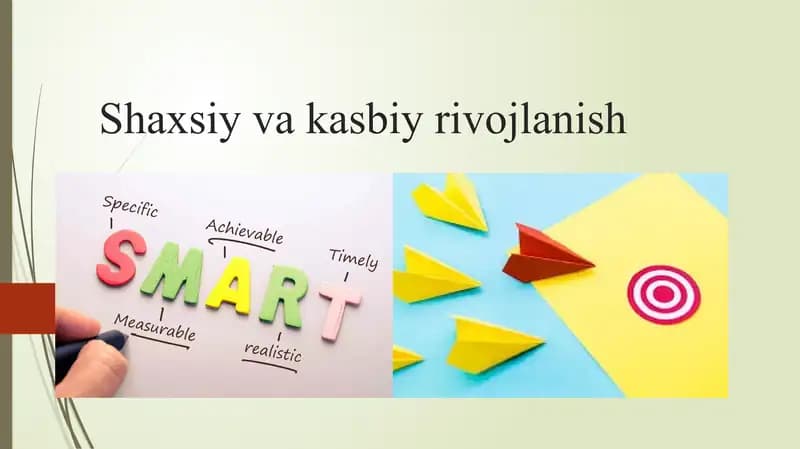 Shaxsiy va kasbiy rivojlanish