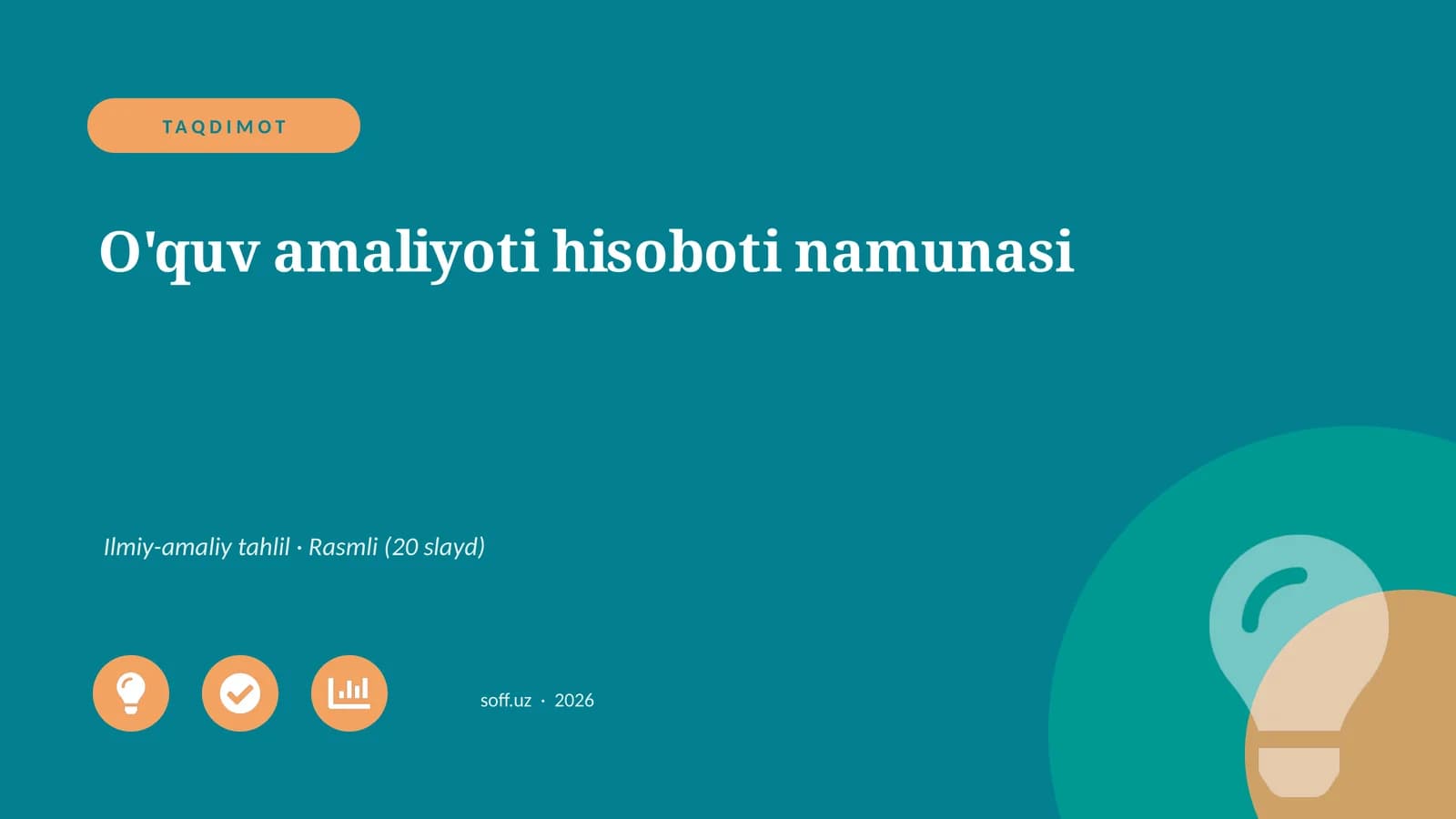 O'quv amaliyoti hisoboti namunasi